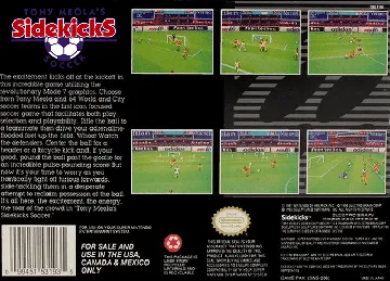 Tony Meola's Sidekicks Soccer (USA) (Beta) box cover back